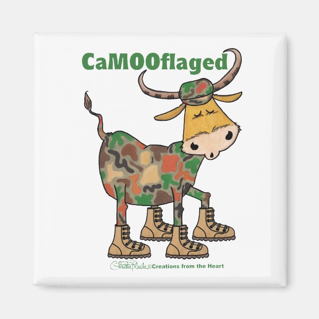 Camouflauge Bull Magnet (Framsidan)