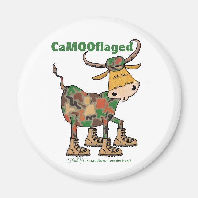 Camouflauge Bull Magnet (Framsidan)
