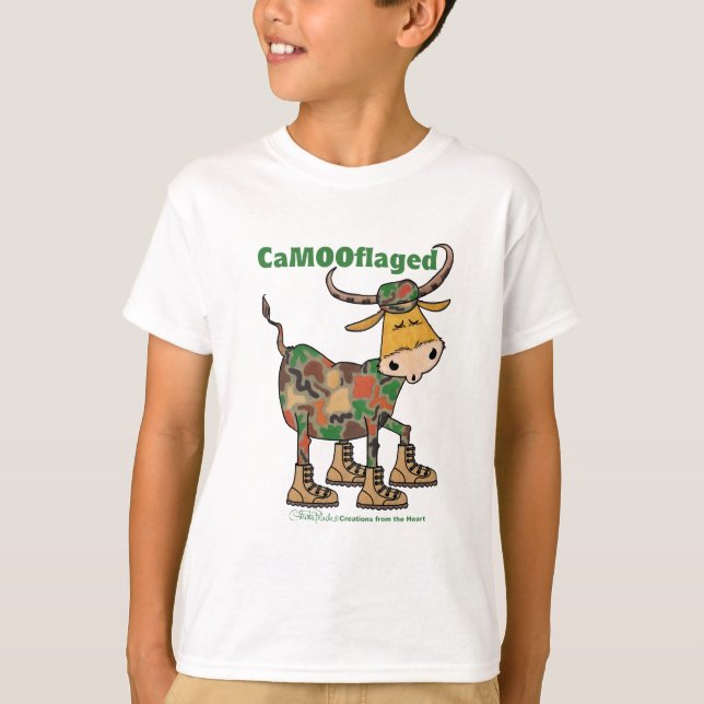 Camouflauge Bull Tee Shirt (Framsida)