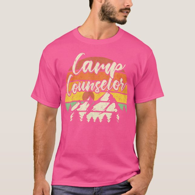 Camp Adselor Personal, sommarsolnedgång utomhus T Shirt (Framsida)