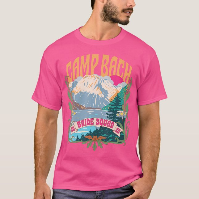 Camp Bach 2025 Brudtärna Retro Camping Sjungerska T Shirt (Framsida)