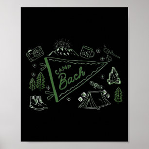 Camp Bach Äventyr Camping Bachelorette Party Poster