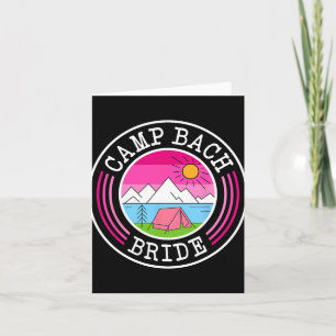 Camp Bach Bride Bridesmaid Retro Camping Bachelore Kort