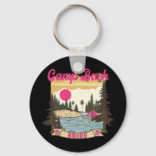 Camp Bach Bride Bridesmaid Retro Camping Bachelore Nyckelring