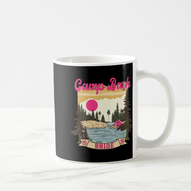 Camp Bach Brud Brudtjänst Retro Camping Sängvätnin Kaffemugg (Höger)