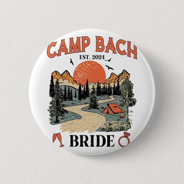 Camp Bach Brud Vandring Camping Sängvätning  Knapp (Framsida)