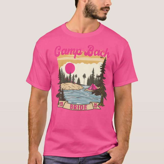 Camp Bach Brudtärna Retro Camping Möhippa T Shirt (Framsida)