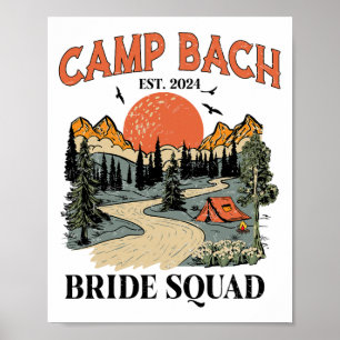 Camp Bach Brudtärna Squad Vandring Camping Sängvät Poster