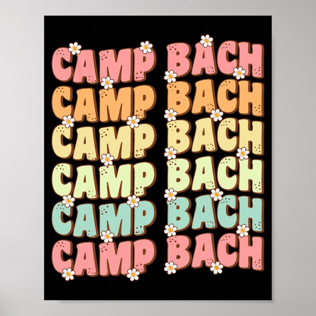 Camp Bach Groovy Bride Squad Camping Bachelorette Poster (Framsidan)