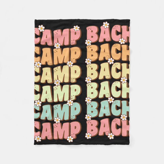 Camp Bach Groovy Brud Sällskap Camping Möhippa  Fleecefilt (Framsidan)