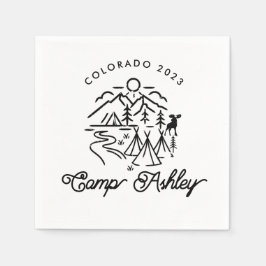 Camp Bachelorette Anpassningsbar Cocktail Napkins Pappersservett