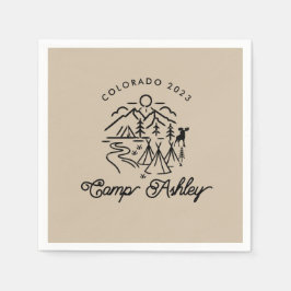 Camp Bachelorette Anpassningsbar Cocktail Napkins Pappersservett