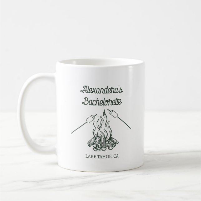 Camp Bachelorette Bridesmaid Gift Kaffemugg (Vänster)
