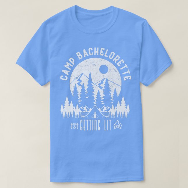 Camp Bachelorette bröllopsklänning Brudparty Match T Shirt (Design framsida)
