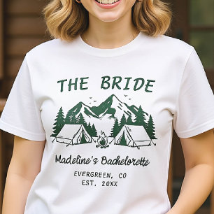 Camp Bachelorette Camping Glamping Bride T Shirt