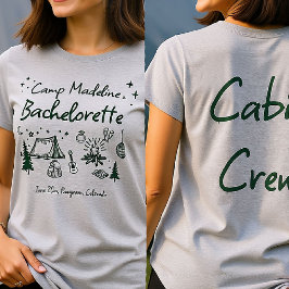 Camp Bachelorette Camping Hand plockade Cabin Crew T Shirt