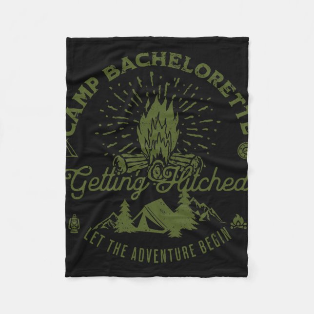 Camp Bachelorette Getting Lit Brud Fest Present De Fleecefilt (Framsidan)