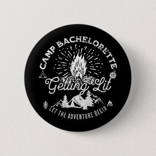 Camp Bachelorette Glödande Brudfest Matchande Knapp