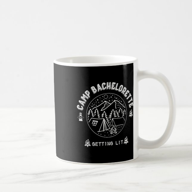 Camp Bachelorette Glödande Brudtärna Fest Matta Kaffemugg (Höger)