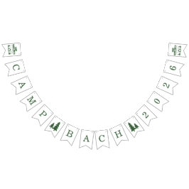 Camp Bachelorette Grönt Helg buntbanderoll Vimplar