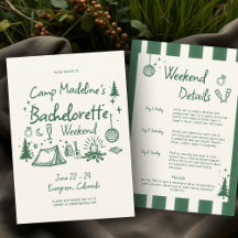 Camp Bachelorette Grönt Rand Camping Itinerary