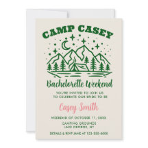 CAMP BACHELORETTE HELG-inbjudan