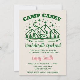 CAMP BACHELORETTE HELG-inbjudan Inbjudningar