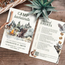 Camp Bachelorette Helg Itinerary Modern Party