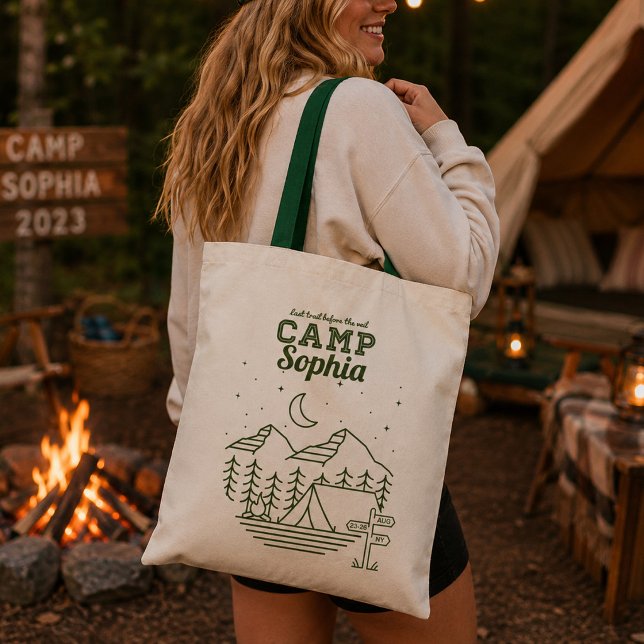 Camp Bachelorette Party Glamping Tote Bag Tygkasse (Skapare uppladdad)