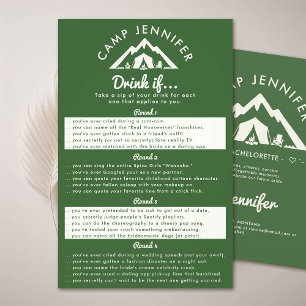 Camp Bachelorette Party-partiet dricker om Forest Flygblad