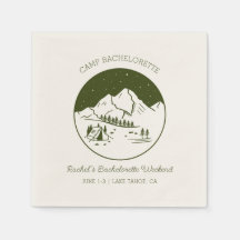 Camp Bachelorette Party tema servetter