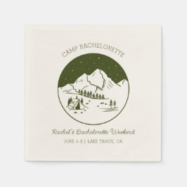 Camp Bachelorette Party tema servetter