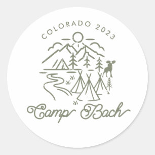 Camp Bachelorette Sticker Runt Klistermärke