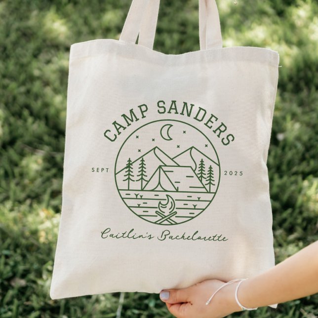 Camp Bachelorette Tote Gift Bag Tygkasse (Skapare uppladdad)