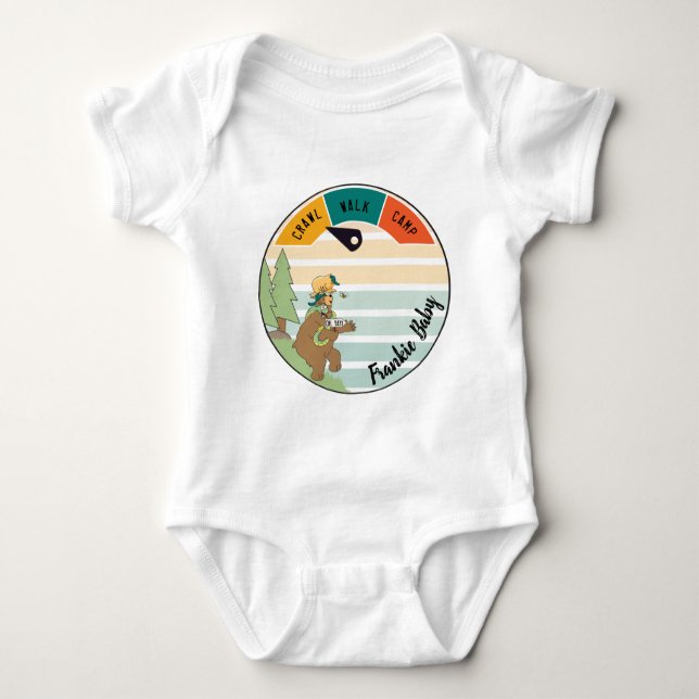 Camp Bear, Snake, Uggla personalize T Shirt (Framsida)