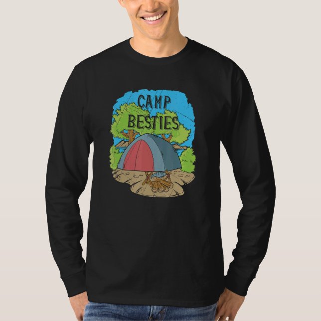 Camp Besties Camping Friends and Backpacker Part T Shirt (Framsida)