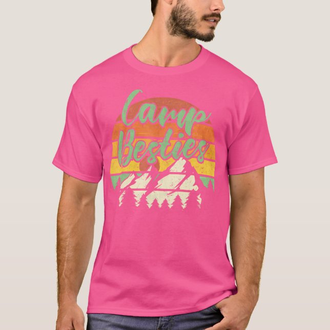 Camp Besties Outdoor Sunset Best Friend Matching C T Shirt (Framsida)