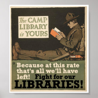 Camp bibliotek poster