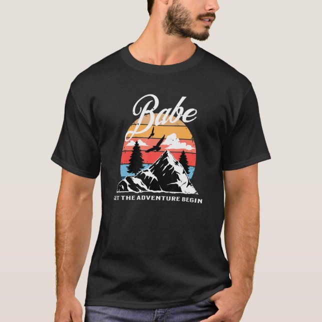 Camp Brudtärna Brud Rustik Utomhus Bröllop Par T Shirt (Framsida)