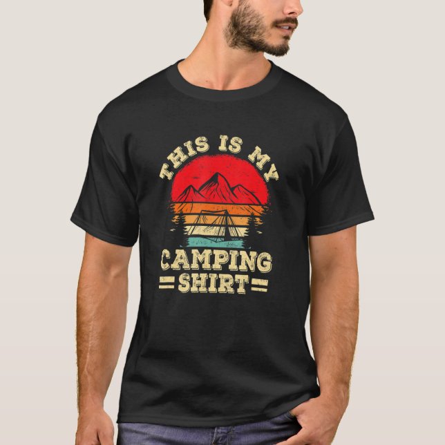 Camp Camper Retro Camping Tält Det här är min camp T Shirt (Framsida)