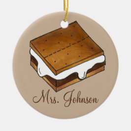 Camp Campfire S'mores Teacher Appreciation Gift Julgransprydnad Keramik