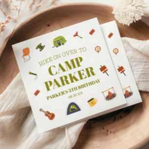 Camp Camping Camper-Födelsedagsfest Pappersservett