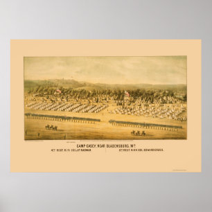 Camp Casey och Fort Lincoln nära Bladensburg 1861 Poster