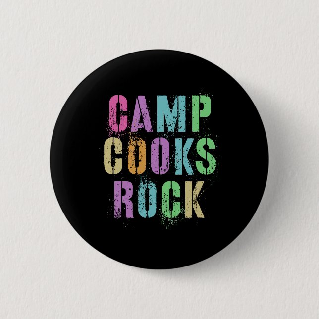 Camp Cooks Sten Funny Campground Chef Crew Campsi Knapp (Framsida)