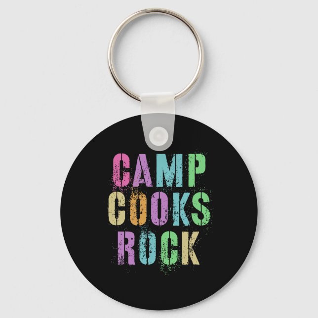 Camp Cooks Sten Funny Campground Chef Crew Campsi Nyckelring (Framsida)