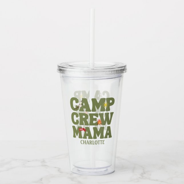 Camp Crew Mama Kids Birthday Take Away Mugg (Framsida)