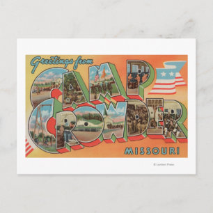 Camp Crowder, Missouri - Large Brev Scenes Vykort