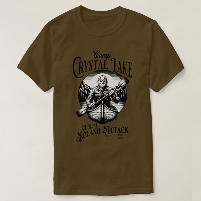 Camp Crystal Sjö A Real Stänk Attack EST 1980 T Shirt (Design framsida)
