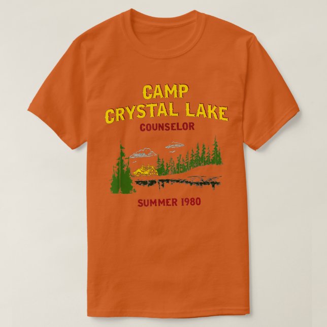 Camp Crystal Sjö Counselor Summer 1980 Manar Kvinn T Shirt (Design framsida)