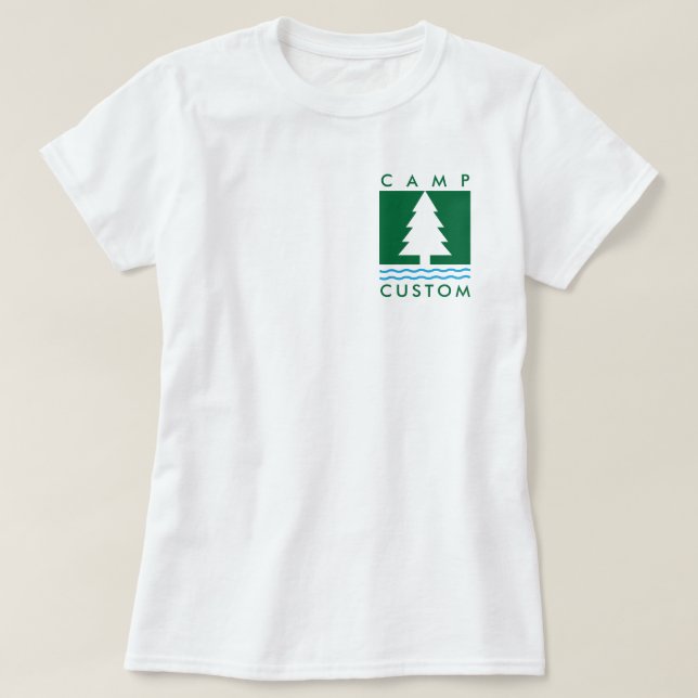 Camp Custom sommarläger T Shirt (Design framsida)
